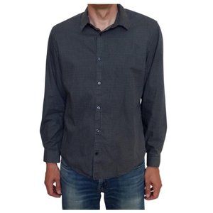 CK Button-Down Shirt w/ Black/Gray Pattern